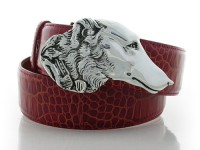 Russian Wolf Hound or Borzoi, Sterling Silver Buckle, Lyn Gaylord